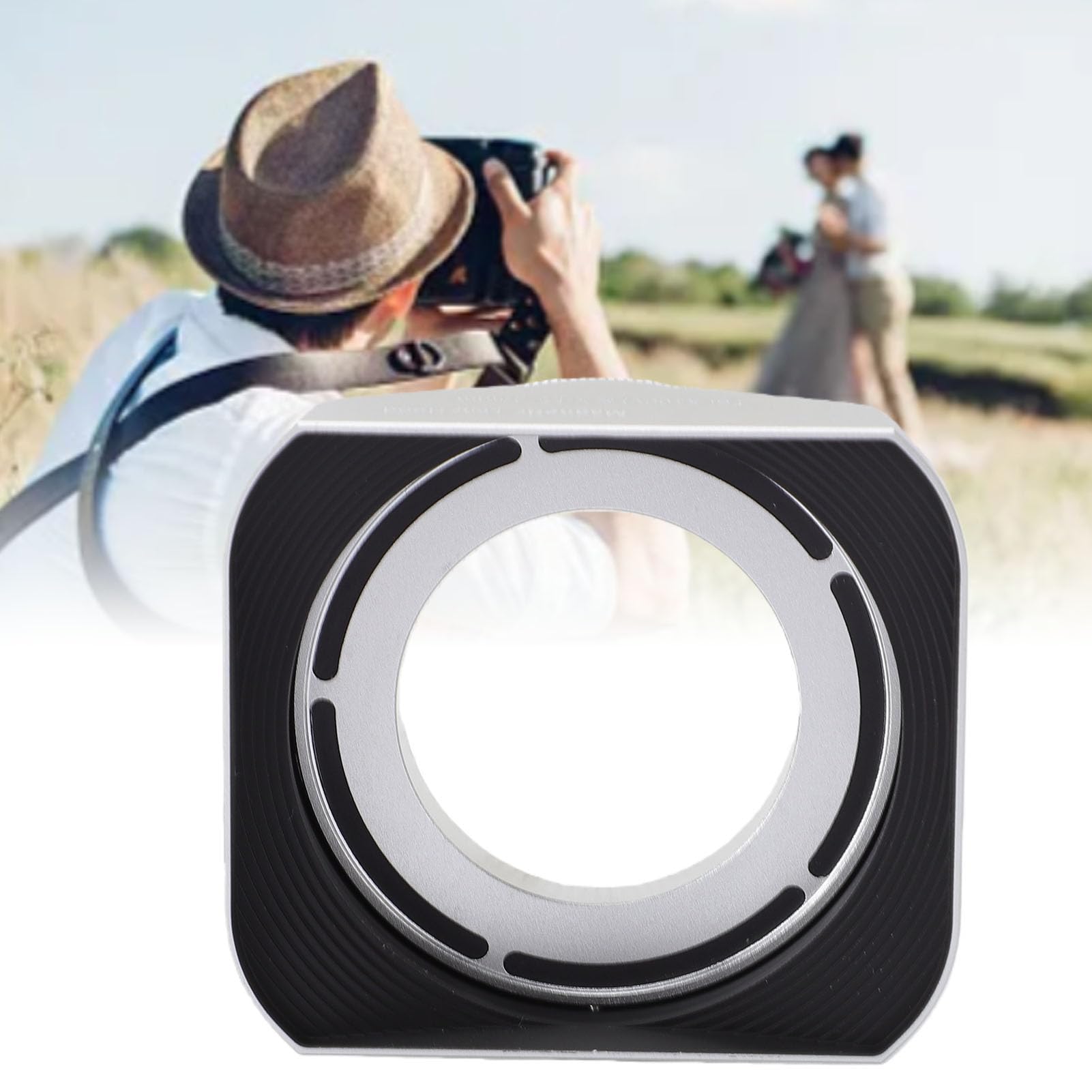Luocute Paraluce Quadrato per X100VI, Lega di Alluminio da 39 Mm (SILVER) | Struttura in Metallo di Grado Aerospaziale, Adattatore per Filtro Magnetico, Schermatura da Abbagliamento e Polvere