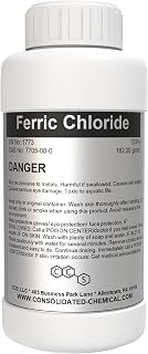 Ferric Chloride - High Concentration Chloride Solution - Wide Applications - Ideal as Etching Cream, Coagulant for Water Treatment - Copper and Stainless Steel Etchant Solution - 1000mL (32 Fl Oz)