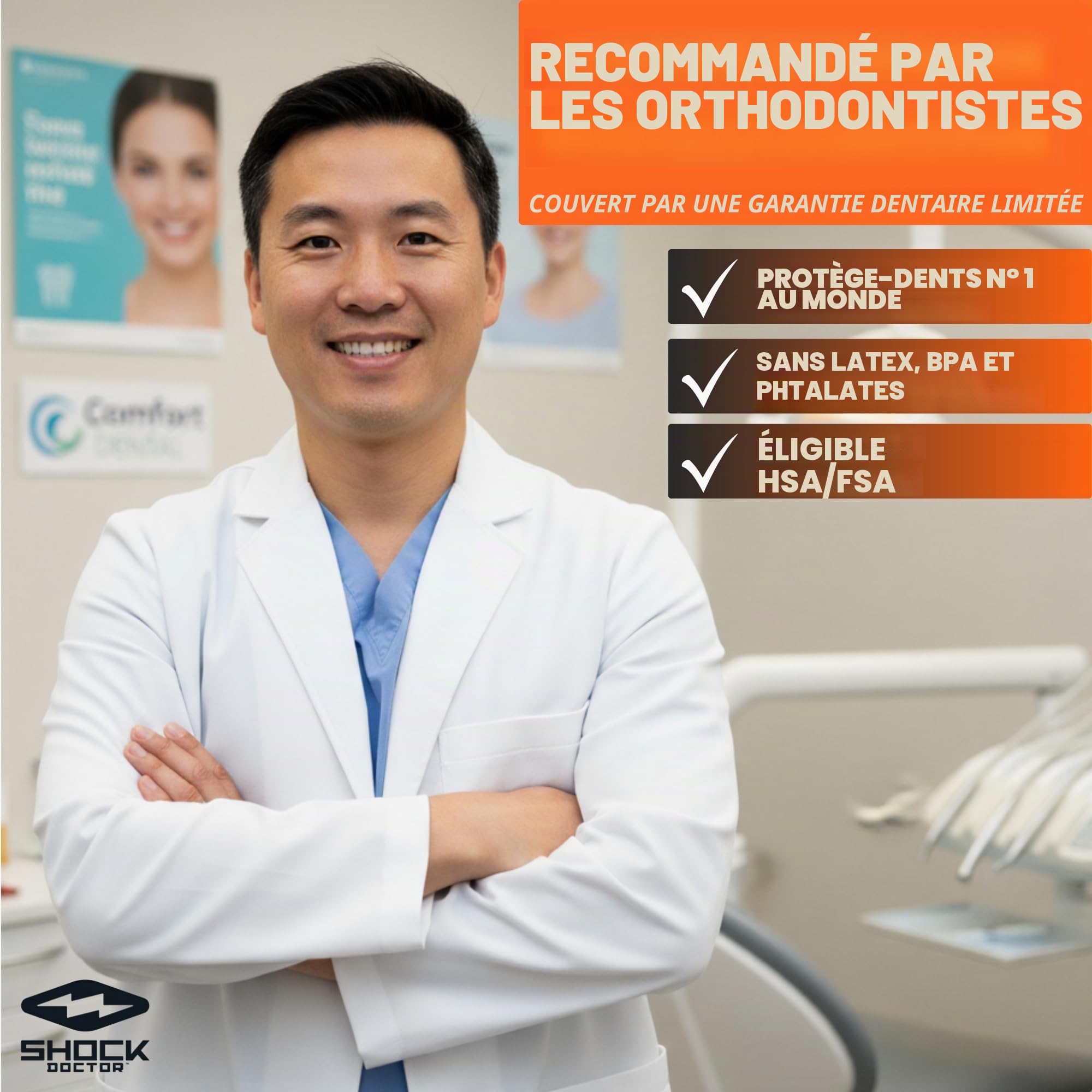 Shock Doctor Ultra Bretelles, Mixte, Ultra
