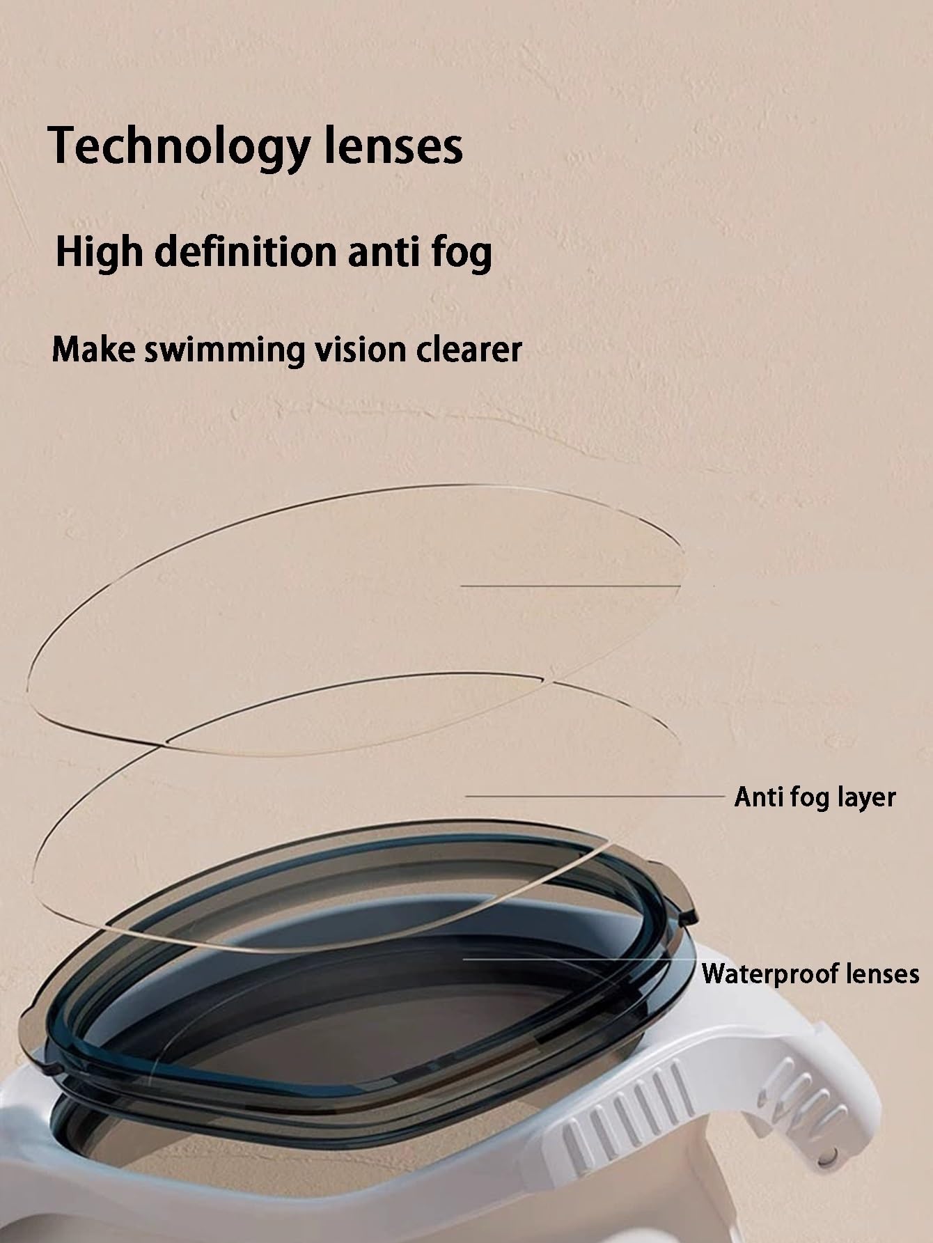 Occhialini da Nuoto Occhialini da Nuoto Professionali for Adulti con Lenti antiappannamento for Uomo e Donna, Impermeabili, Regolabili, in Silicone per Adulti Adolescenti