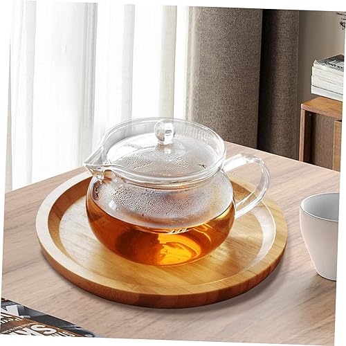 Miniatura 2 de UPKOCH Infusor de té Calentador portátil Tetera de filtro Tetera de té transparente Tetera de flores Tetera de vidrio transparente de estilo japonés