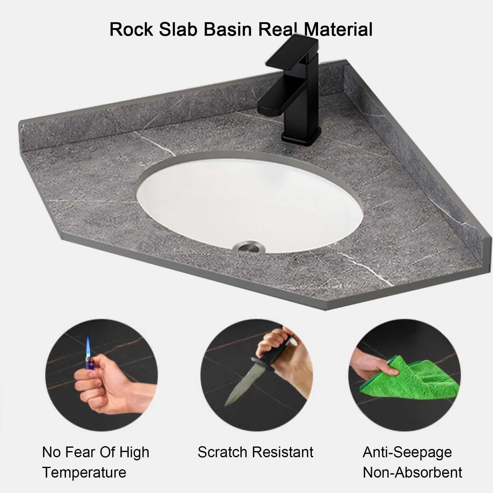Mobile Bagno Sospeso con Lavabo da Appoggio,Lavandino Bagno con Mobiletto,Lavabo Bagno Angolare con Mobile,Mobile Bagno Salvaspazio,con Combinazione Rubinetto,Spazio di Archiviazione