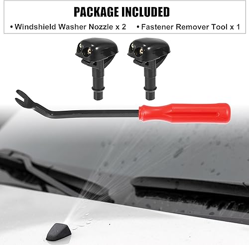 Miniatura 2 de X AUTOHAUX Kit de chorro de pulverización de boquilla de limpiaparabrisas delantero 8265A083 para Mitsubishi Lancer EVO 1995-2005 para Montero