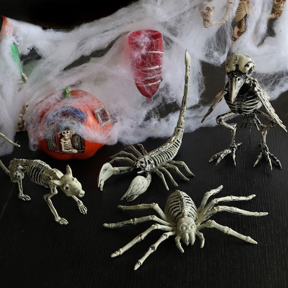 Amazon.co.jp: ハロウィンコウモリクモのスケルトンプラスチック怖い骨
