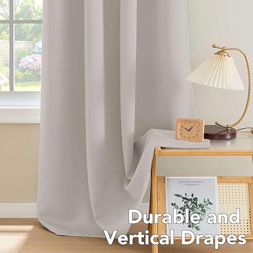 Miniatura 17 de H.Versailtex - Cortinas opacas con aislamiento térmico para oscurecer la habitación, cortinas extralargas, paneles con ojales