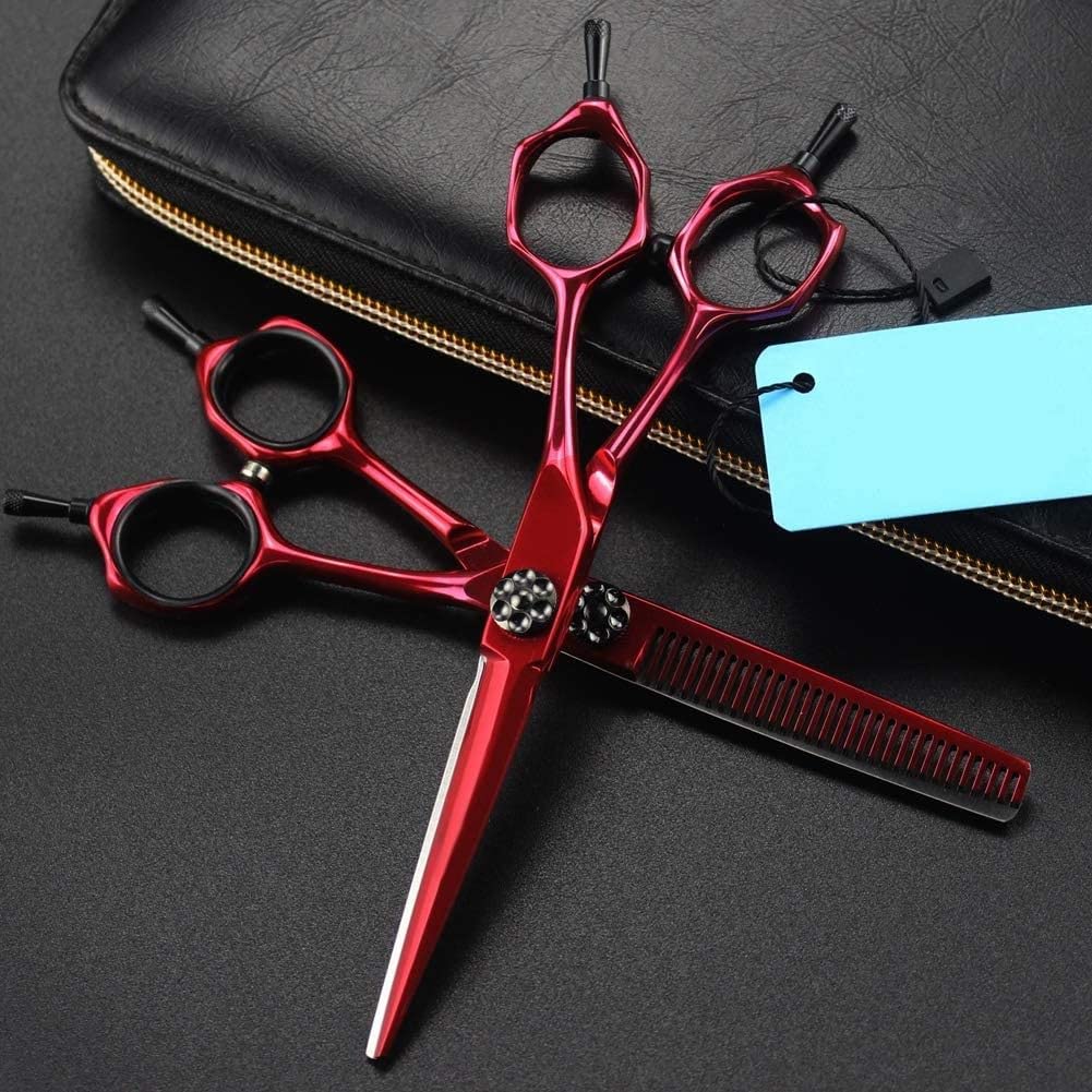 Forbici per Capelli, Forbici per Capelli Professionali, Forbici per Parrucchieri, Kit di Forbici per Taglio Capelli in Acciaio Inossidabile, Kit per sfoltire i Capelli, per Uomo, Donna, Animali Dome