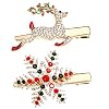 Happy New Years Eve Hair Clips for Women Glitter Gold Silver Star Hair Clip Holiday Rhinestone Hairpins Party Headwear Gifts (New Year 1 - Gold)