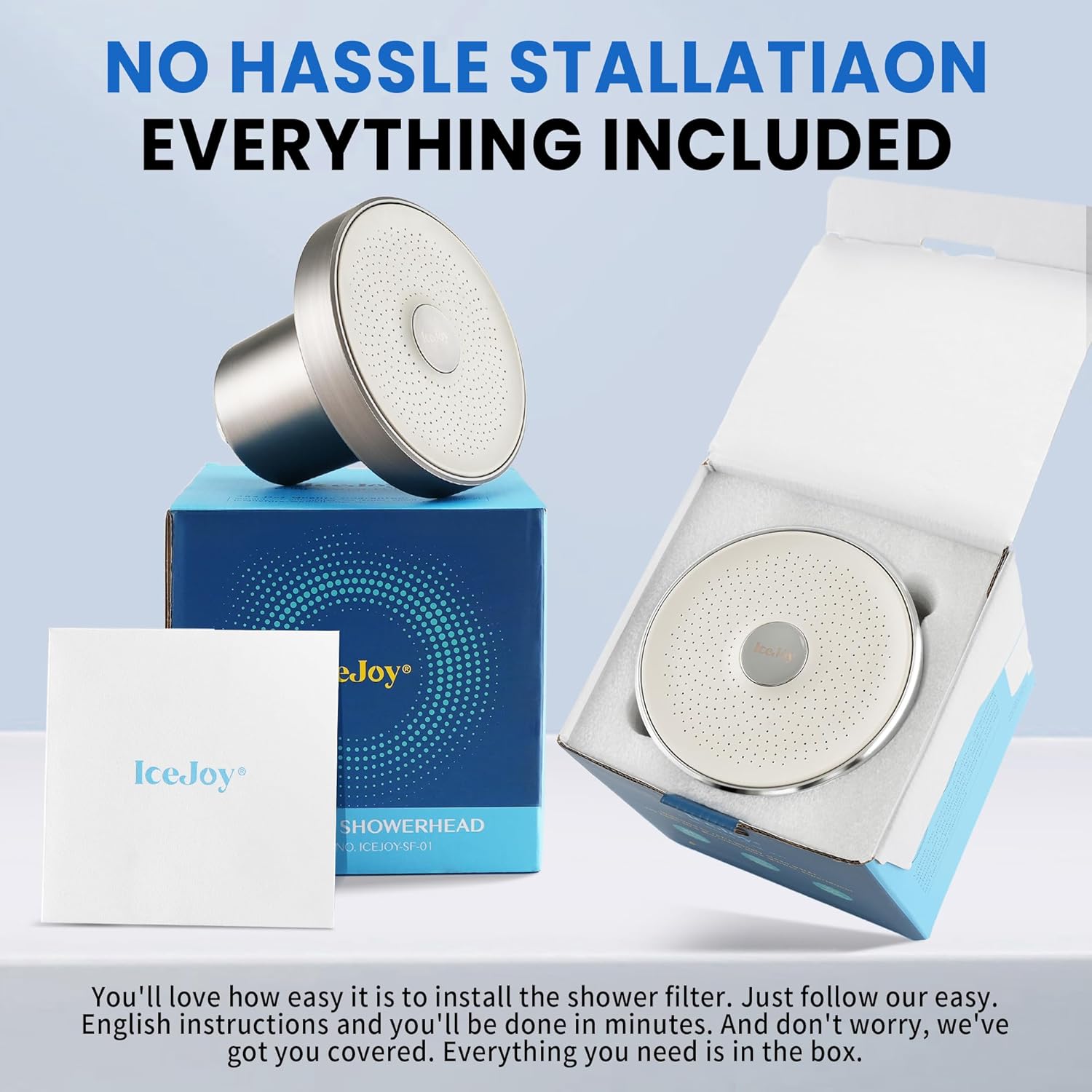 IceJoy Filtered Shower Head - Scientifically Evaluated, High-Efficiency Shower Head with Filters for Enhanced Hair & Skin Health, Minimize Hair Loss, Preserve Color-Treated Hair(Modern Chrome) - Image 8