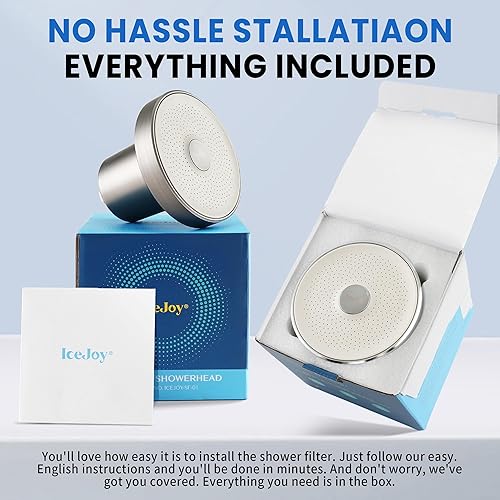 Miniatura 8 de IceJoy Cabezal de ducha filtrado, cabezal de ducha de alta eficiencia evaluado científicamente con filtros para mejorar la salud del cabello y la