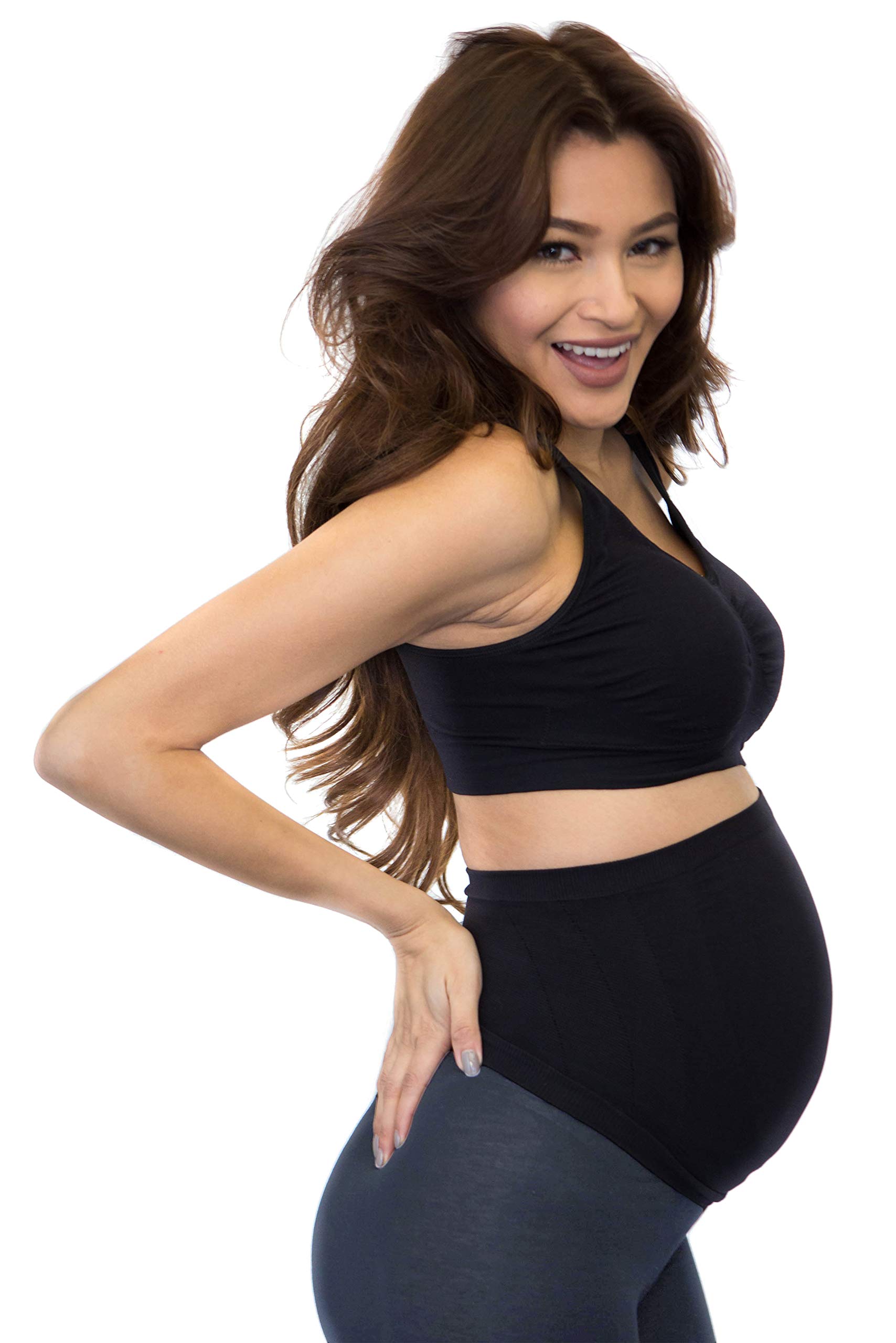 Maternity Belly Support Band Seamless Everyday Pregnancy Lift Support Tummy Belt for Exercise and Lower Back Pain Relief