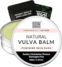 Natural Vulva Moisturiser for Vaginal Dryness - Menopause Support, Oestrogen-Free Vulva Balm, Relieves Irritation, Itching, Chafing, Odour, and Discomfort (30ml) by Sera Organics