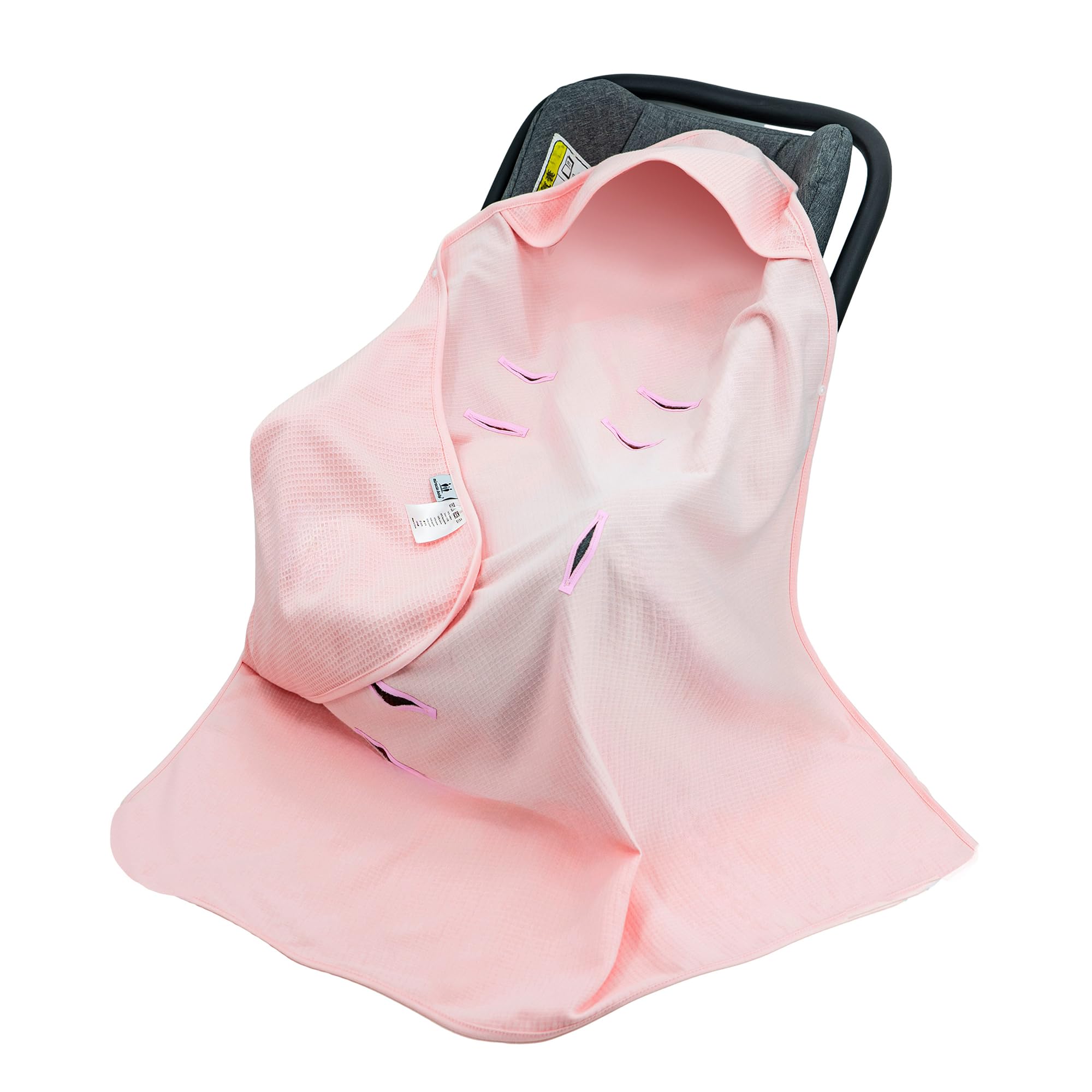 Coperta per ovetto, passeggino, 90 x 90 cm, in tessuto a nido d'ape, universale, per seggiolino auto