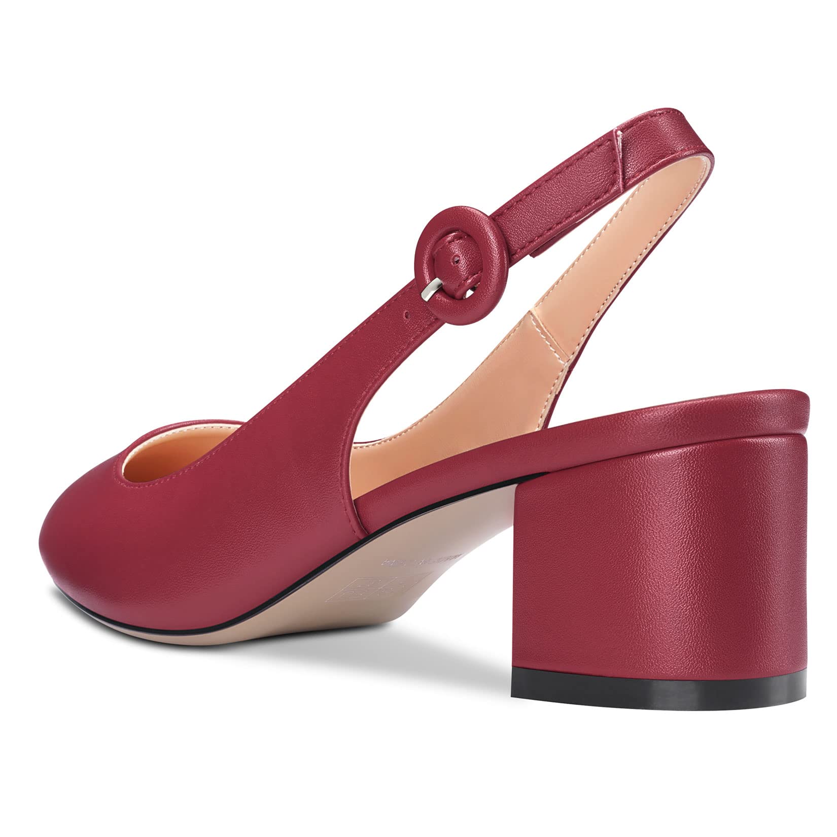 Castamere Donna Chunky Blocco Basso Tacco Heel a Punta Slingback Pumps Slip-on Classico Dress Ufficio 5 CM Heels