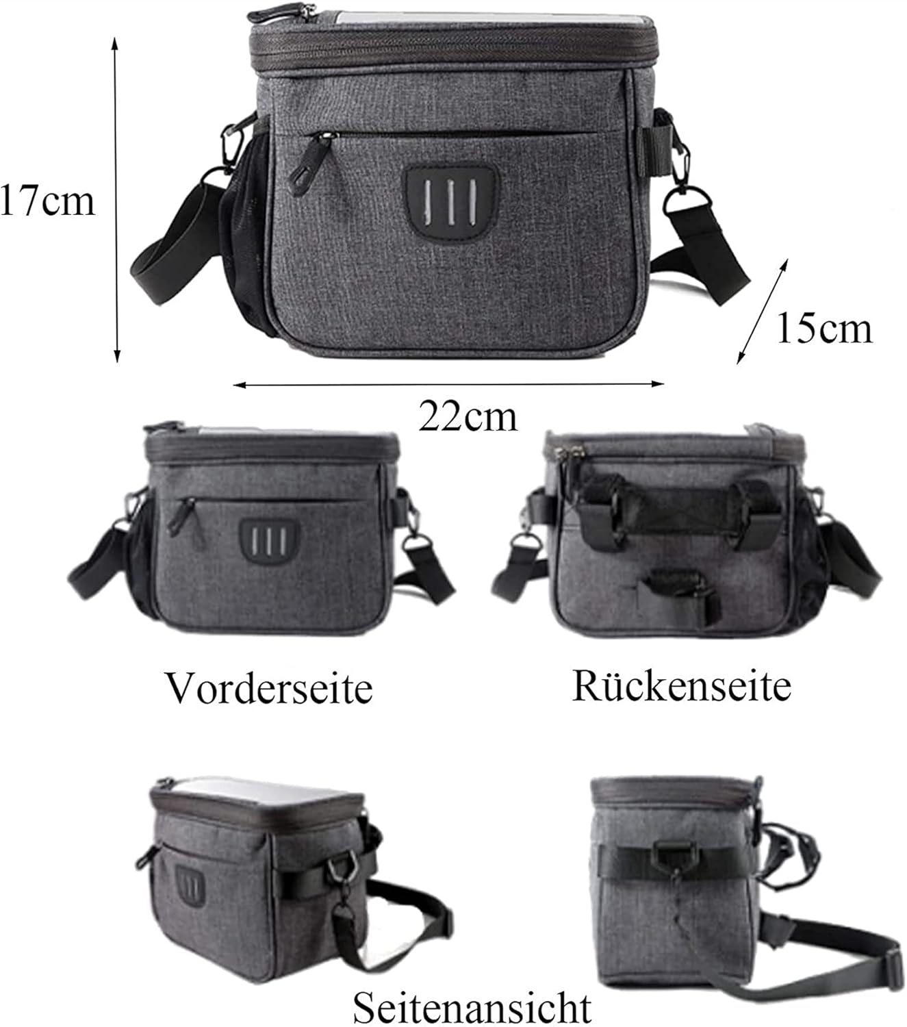 Bicycle Handlebar Chartered Front Bag, Riding Equipment, Bicycle Bag, Front Bag, Upper Tube Bag(2 Pcs)