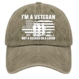 I'm Veteran Not A Sucker Or A Loser Hat Women Funny Dad Hats Funny Birthday Gifts for Women