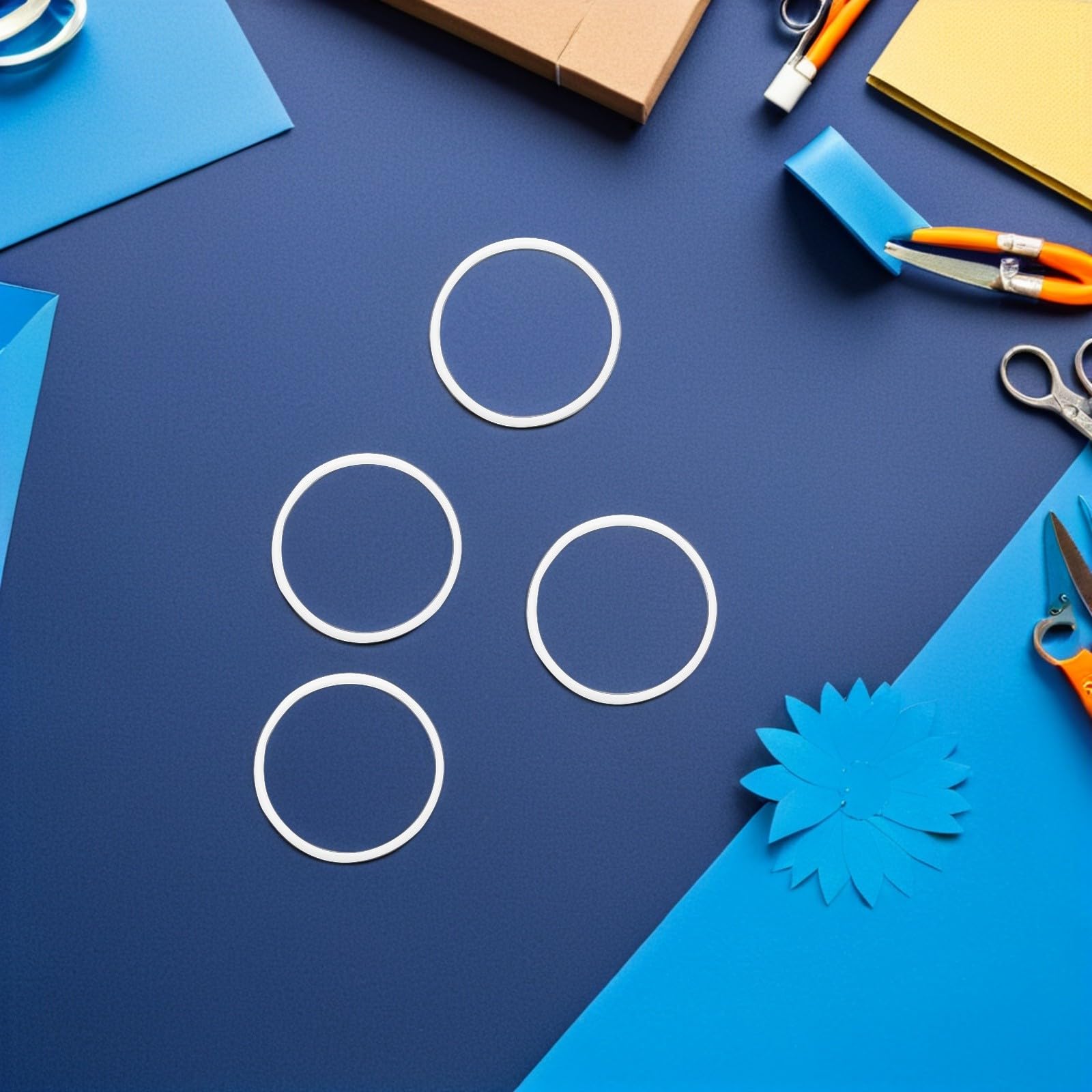 Anello in Plastica Bianco per Acchiappasogni, 30 Pezzi | Cerchi per Progetti DIY e Lavori Creativi, Struttura Resistente All’usura, Adatti a Decorazioni e Appendi-piante
