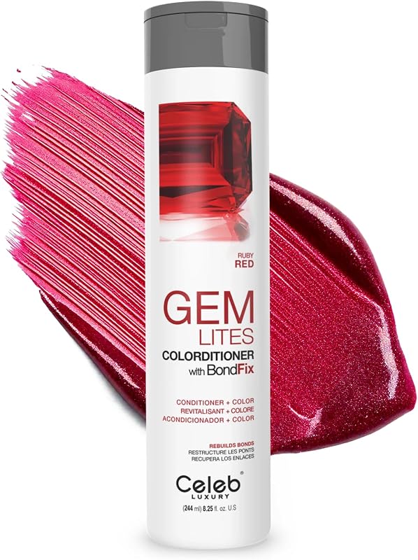 Celeb Luxury Color Depositing Conditioner - Color Refresher with Bondfix Bond Rebuilder, Viral and Gem Lites, Pairs with Colorwash