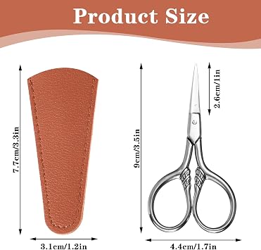 Small Precision Scissors Straight Tip Snips Eyebrows Clippers Kit