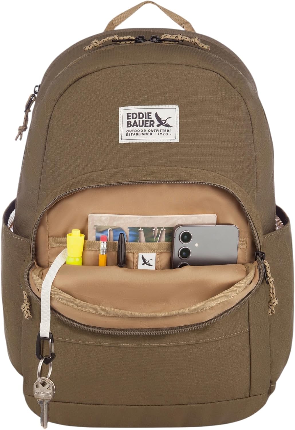 Eddie Bauer Campus Backpack 26L | Everyday Carry | Work | Travel | Commuter | Padded Laptop Sleeve | Stretch Bottle Pockets | Lightweight | Durable - Adler - Image 6