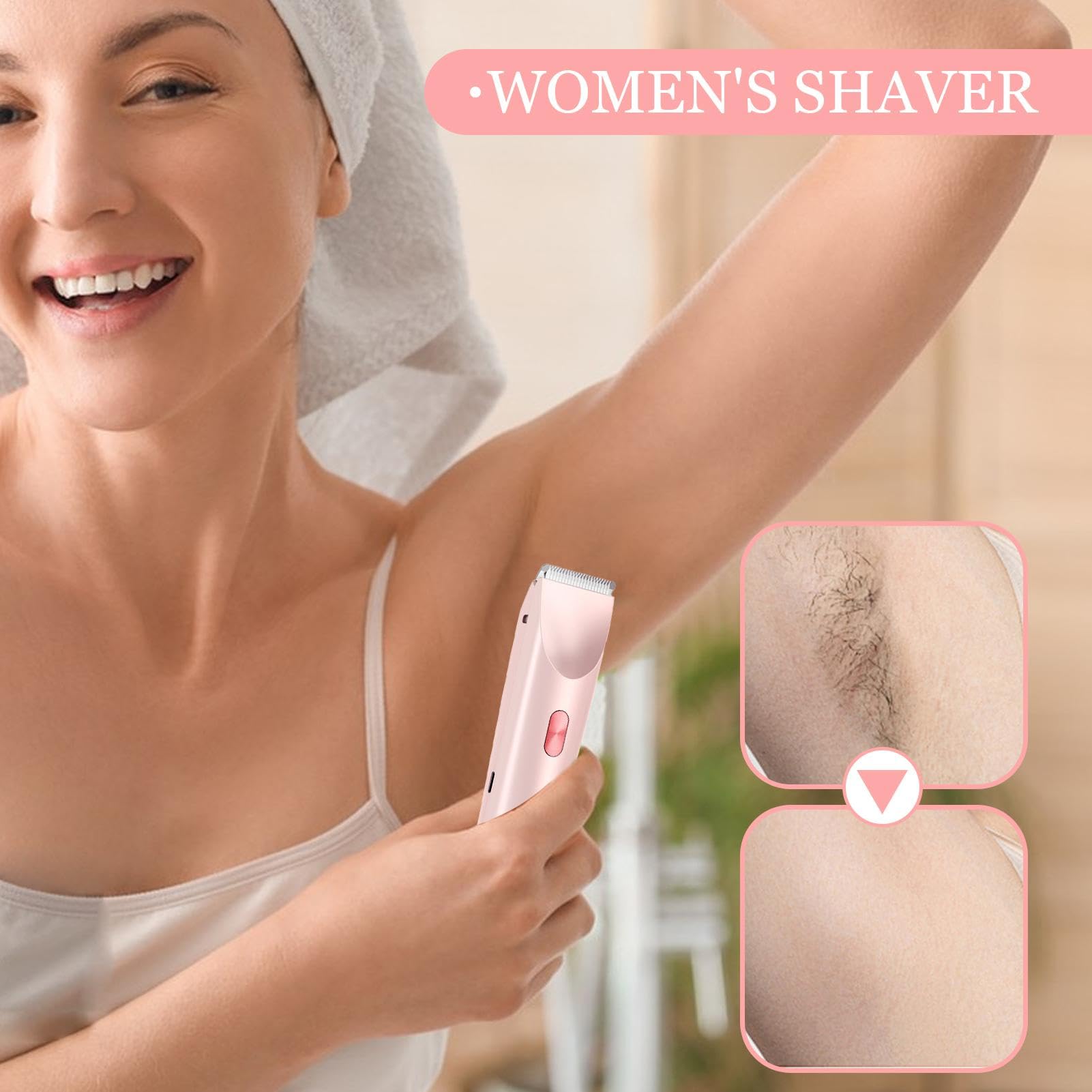 Rasoio elettrico da donna, rasoio per il viso da donna - elettrici impermeabili per tosaerba per capelli, Trimmer elettrico portatile per bikini per macchina di depilazione per il viaggio