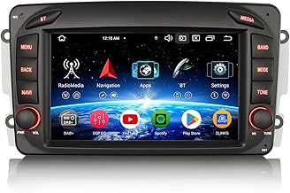 Erisin 7 Inch 8-Core 4GB+64GB Android 14 Car Radio Bluetooth GPS Navigator for Mercedes Class C/CLK/G W203 C209 W209 W463 Viano Vito CarPlay Android Auto DSP WiFi 4G Dab+ FM RDS SWC
