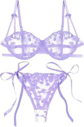 SEAUR, Womens, Sexy, Top and Bottom Set, Transparent, Extreme, Mesh, Cute, Erotic, String Panties, See-through, S-XL