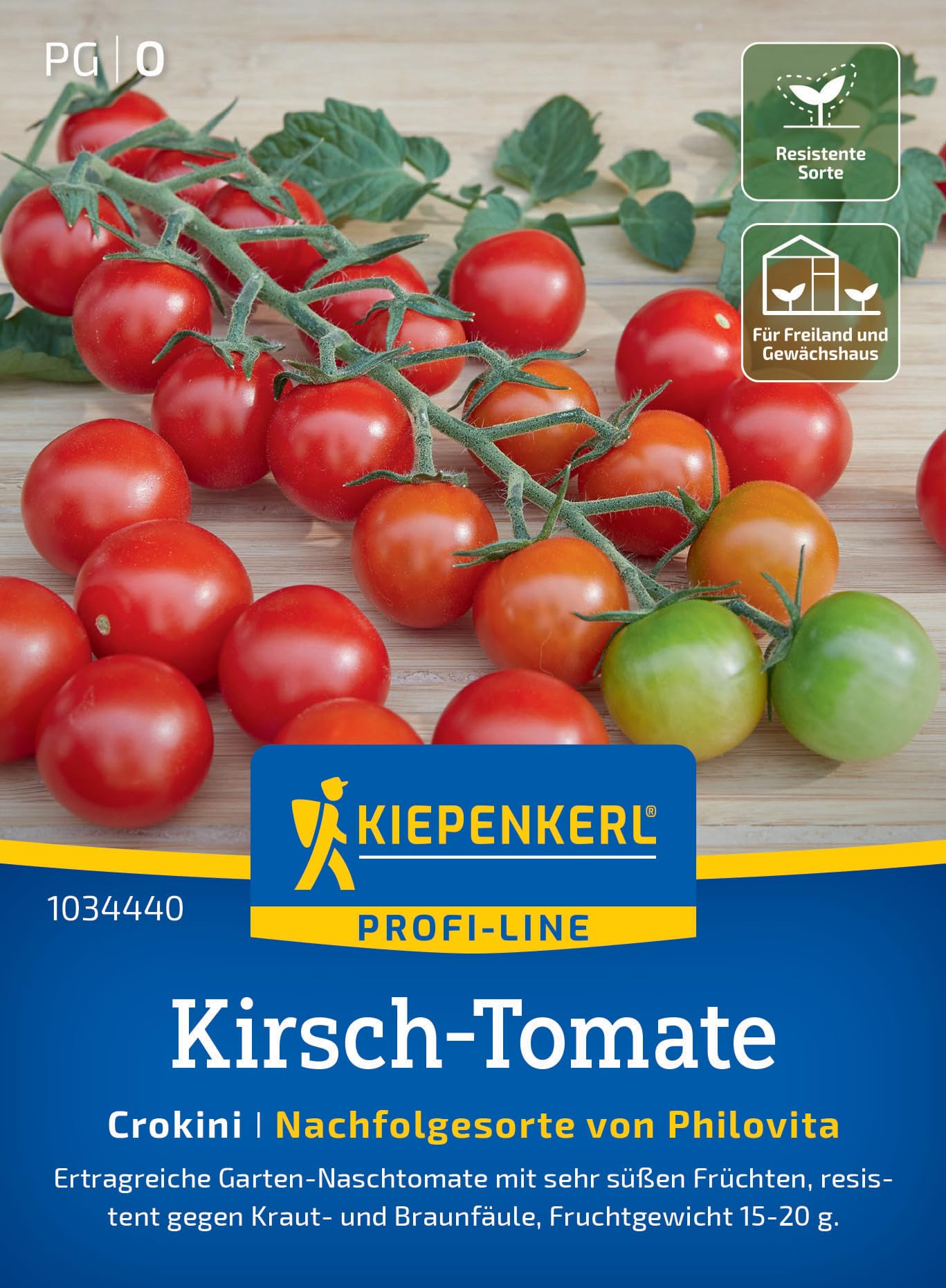 Kiepenkerl Profi-Line Kirsch-Tomatensamen Crokini 1034440 – ertragreiche Ernte - süß- fruchtig - resistente Sorte - Saatgut, Samen Gemüse, Gemüsepflanzen