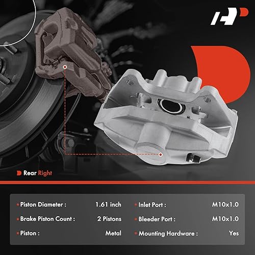 Miniatura 2 de A-Premium Conjunto de pinza de freno de disco compatible con modelos Nissan e Infiniti - 370Z 2009-2019, FX50 2009-2013, G37 2008-2013, M37M56