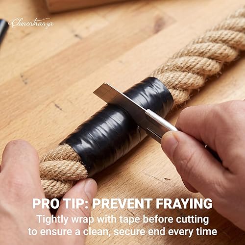 Miniatura 5 de Cuerda de cáñamo, cuerda de yute gruesa de 34 pulgadas x 100 pies, cuerda de tira y afloja, cuerda de cáñamo para ciervos, cuerda náutica para