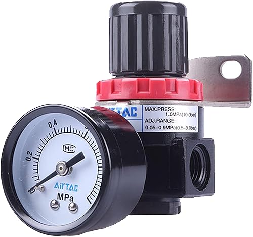 Regulador de presión del compresor de aire AR2000 de repuesto con soporte y calibre rosca hembra 14 NPT (0-150 PSI) ajustable