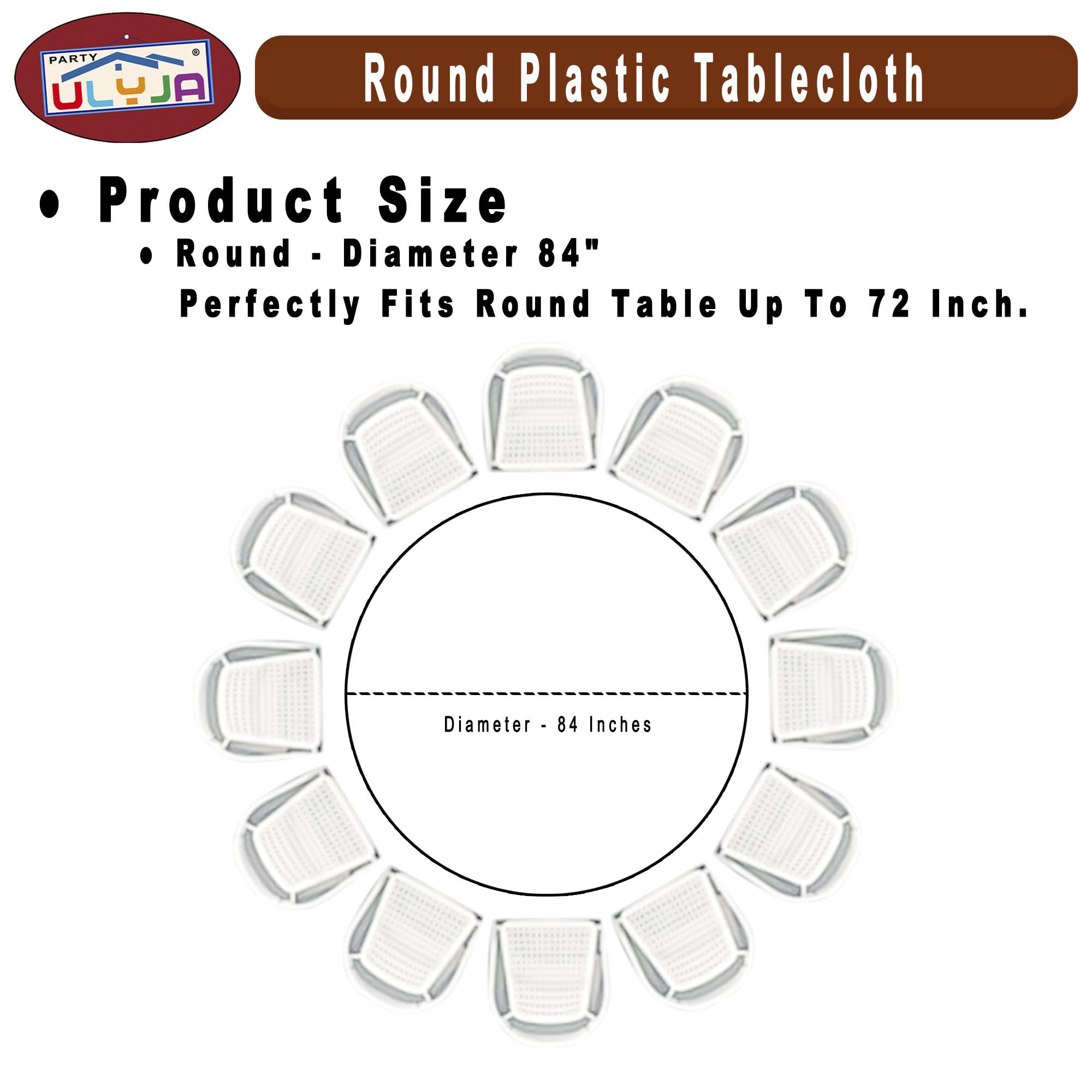 Party Dimensions Limettengrüne Einweg-Tischdecke (12 Stück, 213,4 Cm) – Für Runde Tische, Indoor & Outdoor