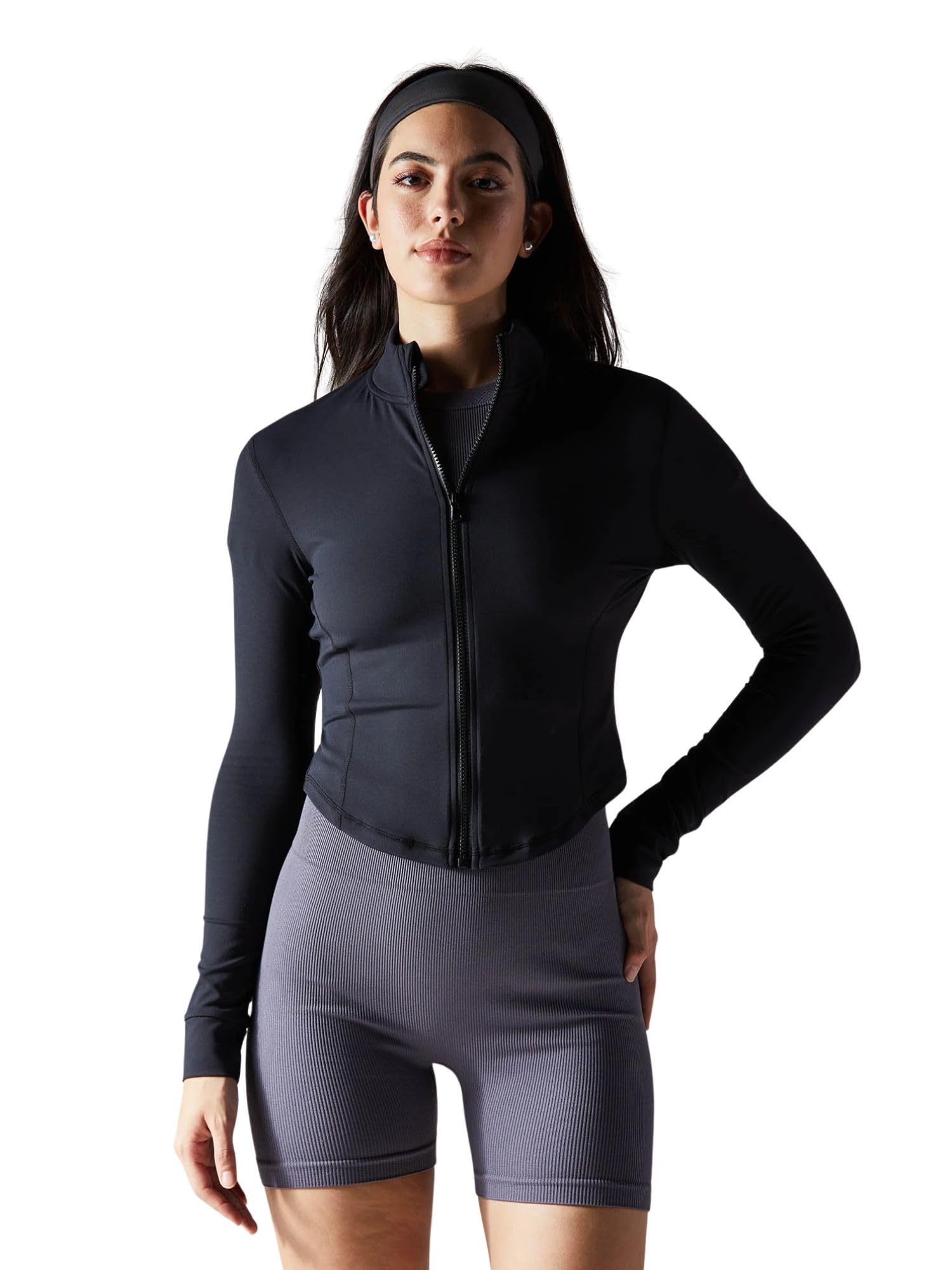 CAVA Sculptor Jacket for Women | ADPT™ Nylon-Spandex, 4-Way Stretch, Moisture-Wicking, High Neck, Full Sleeves | Performance Activewear-image-47