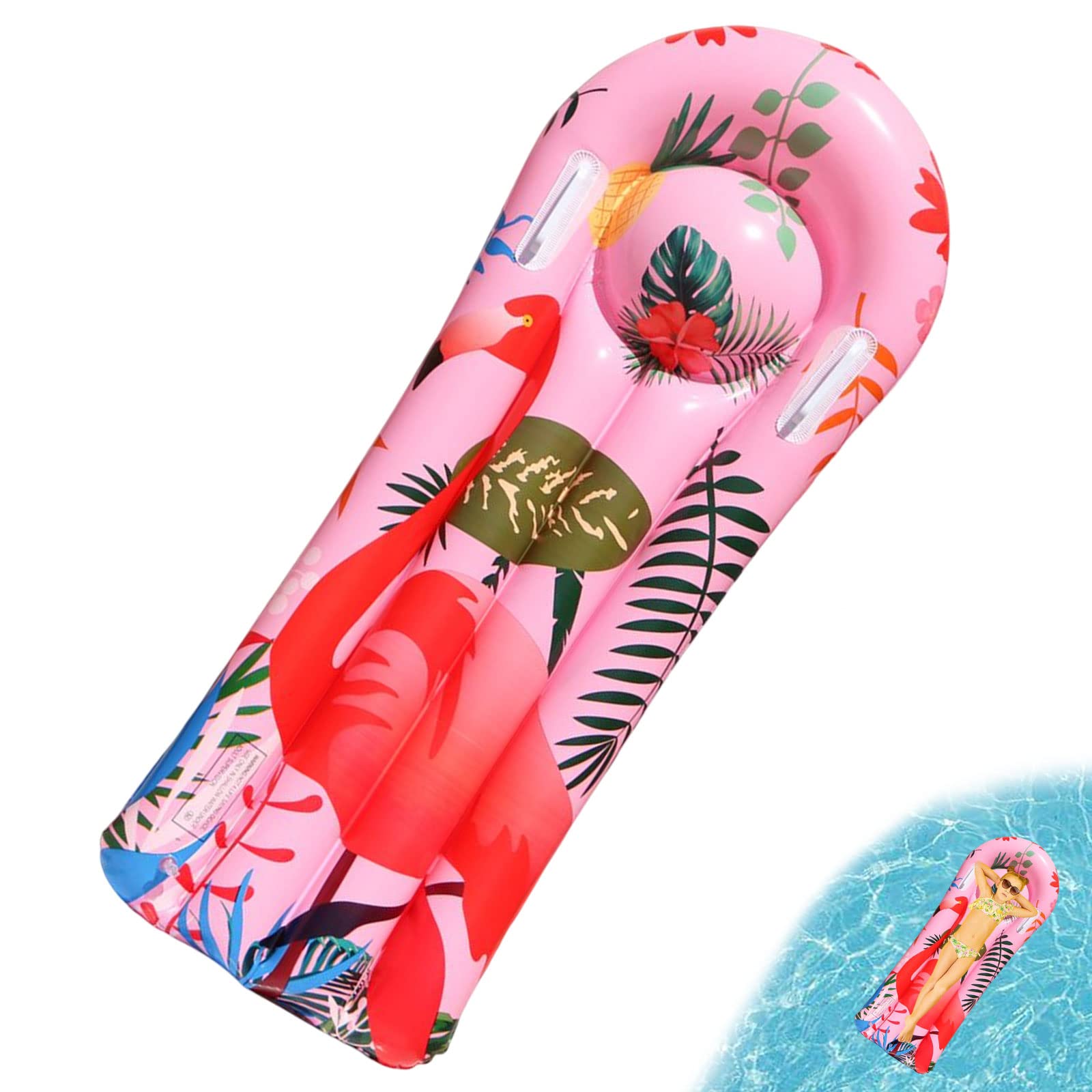Giant Inflatable Pool Float Mat,Flamingo Pool Lounger Float, Swimming Pool Floats Swimming Ride-on Toys Summer Pool Raft for hawaii Party Pool Beach kids 4+ Years Old