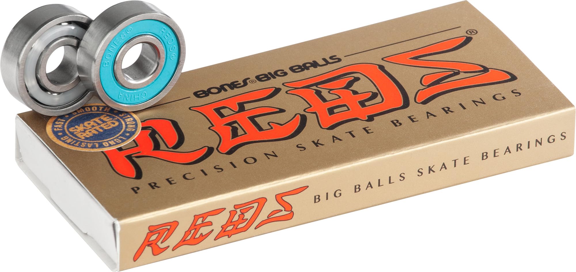 Bones Lot de 8 roulements à billes (8 mm) avec outil de skate SkateHouse
