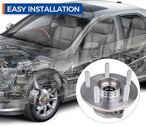 Miniatura 3 de PAROD 513324 Conjunto de cubo de rueda delantera y rodamiento compatible con Jeep Grand Cherokee 2011-2021, Grand Cherokee WK 2022, Dodge Durango