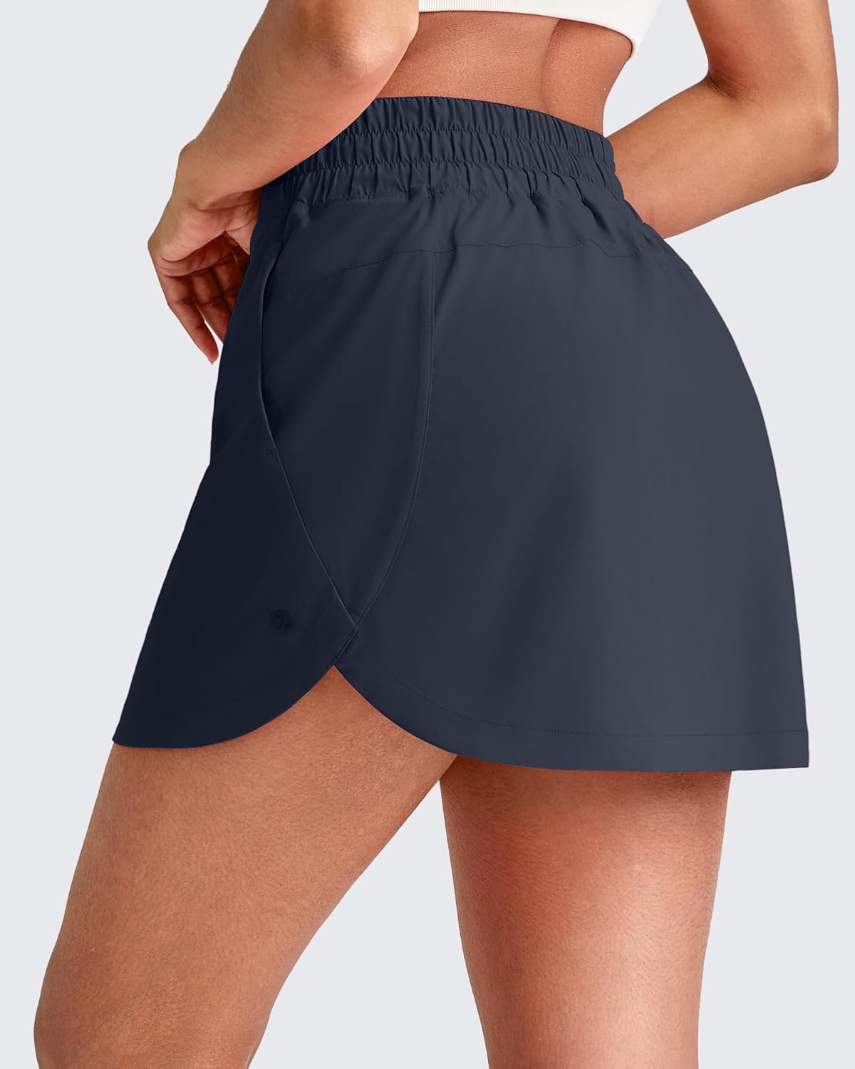 G4Free A Line Golf Skirts for Women 15'' Elastic High Waisted Tennis Skorts Soft Casual Athletic Inner Shorts 4 Pockets