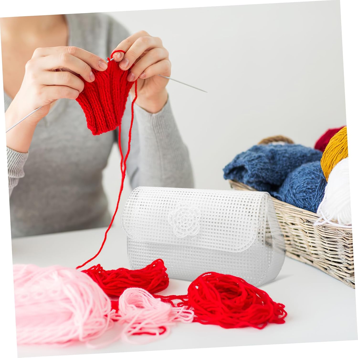 6pcs Plastic Mesh Canvas Sheets for Crochet Bag Making