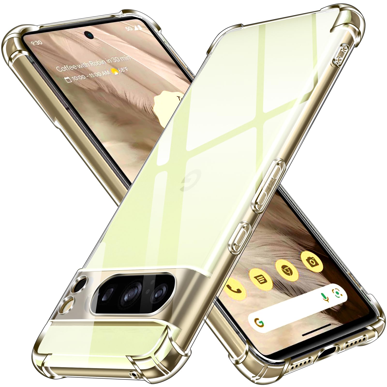 Cover Silicone Trasparente per Google Pixel 9 Pro XL 5g Disegno Autunno