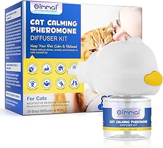 Cjztp Cat Calming Diffuser, Enhanced Cat Pheromones Diffuser Starter Kit for 30 Days Supply, Cat Anxiety Stress Relief, to Reduce Fighting Scratching, 48 ML
