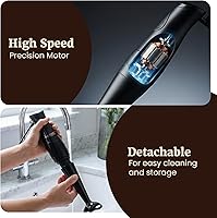 Vista 5 de Elite Gourmet EHB2425B Mezclador eléctrico de inmersión, picadora, batidora de mano con control de 1 toque, 150 vatios, negro