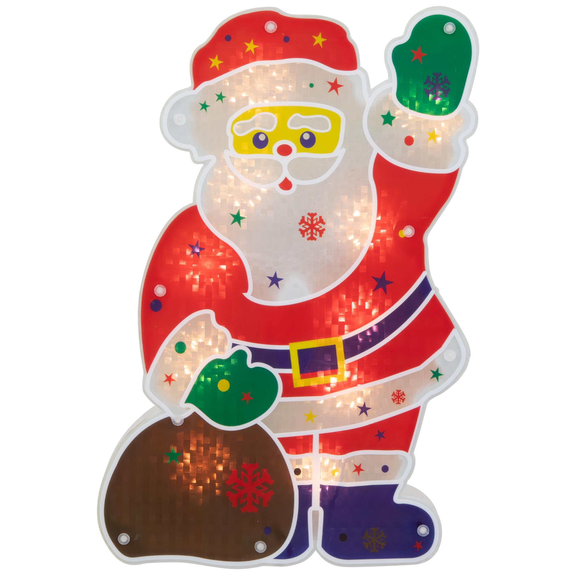 NORTHLIGHT Christmas, Window Decorations,Lighted, Red