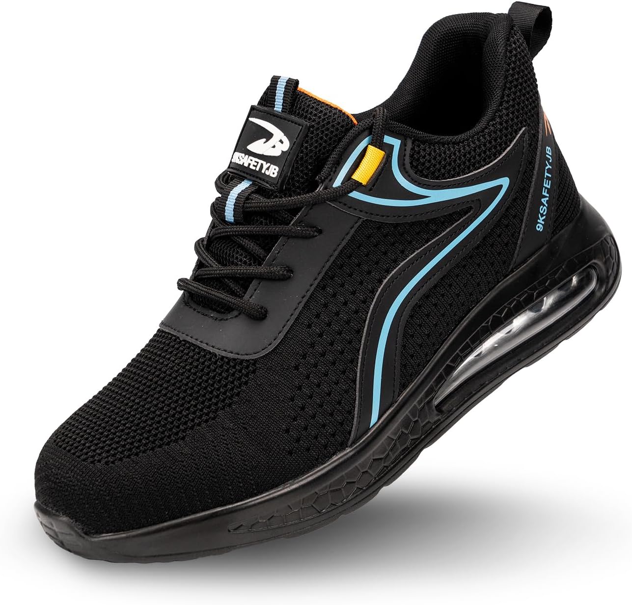 Hogent Steel Toe Shoes for Men Women Safety Work Sneakers Indestructible Comfortable Lightweight Breathable Construction Sneakers Anti Smashing Puncture Proof Air Cushion