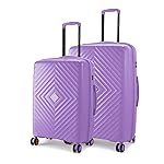 Nasher Miles Antwerp TSA Lock & Expander Hard Sided Polypropylene Set of 2 Pastel Purple Medium & Large 8 Wheels Double Spinner Trolley Bags (65 & 75 Cm)