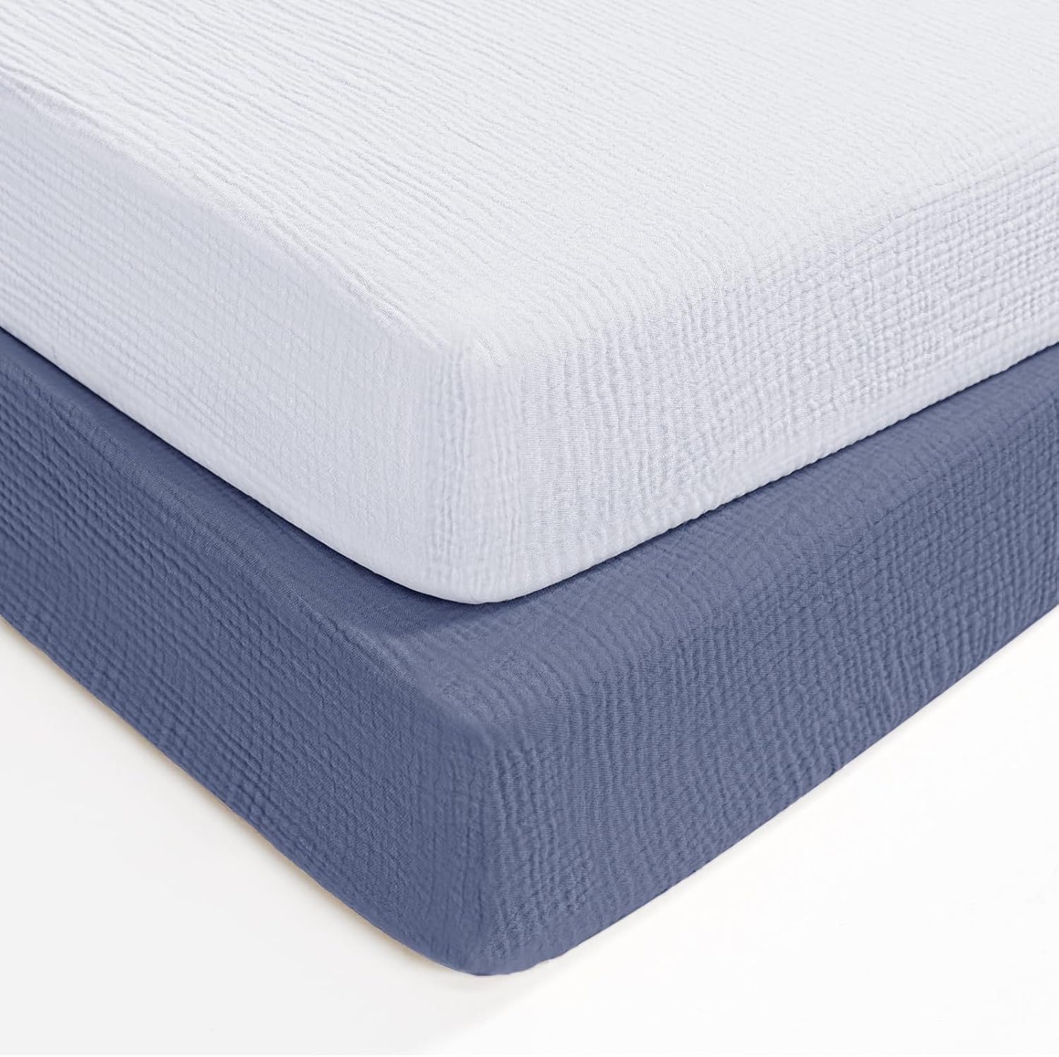 lulumoon Muslin Crib Sheets for Baby: Fitted for Standard Crib Mattress