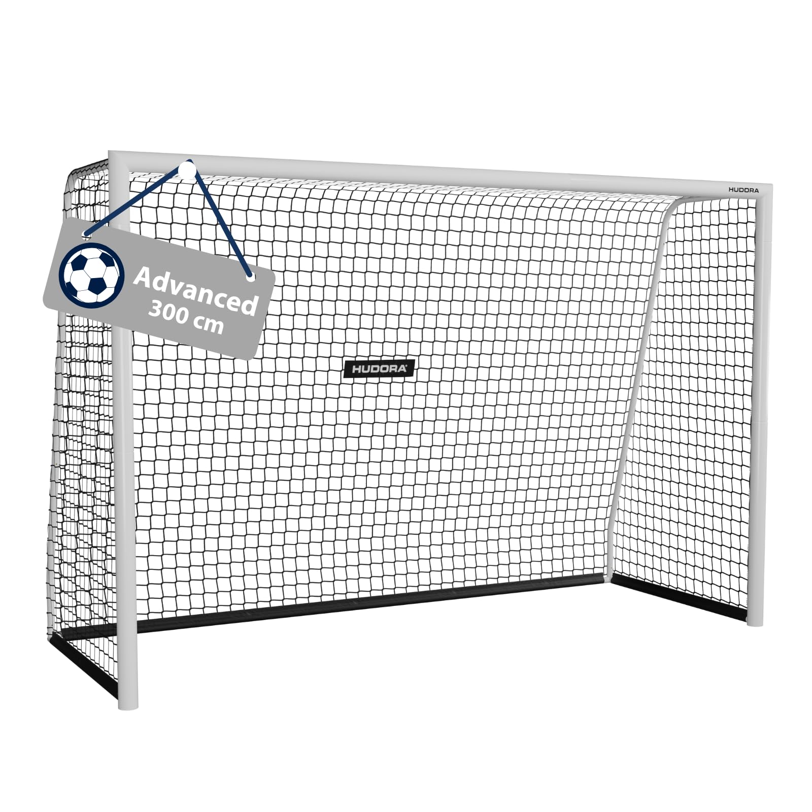 HUDORA Fußballtor Advanced 120/180/240/300 - Fußballtor für Kinder/Jugendliche & Erwachsene - Outdoor-Fußball-Tor für Garten - Wetter- & standfestes Fußball-Trainingstor mit engmaschigem Netz