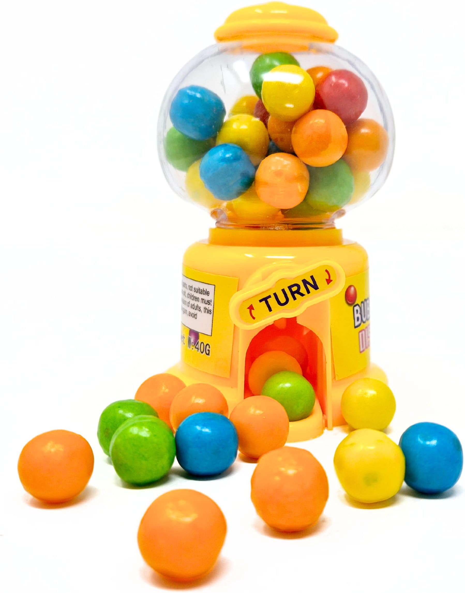 CandiExotics Mini Gumball Machine for Kids - 40g Chewy Bubblegum | Fun & Flavorful Candy Dispenser for Birthdays, Parties, and Gifts