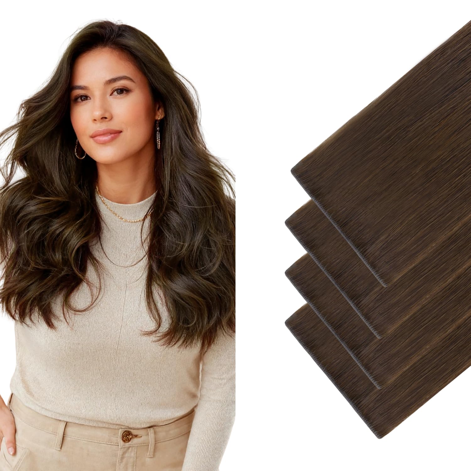  Invisi Edge Wide Tape in Hair Extensions, 4pcs 14inch 20g