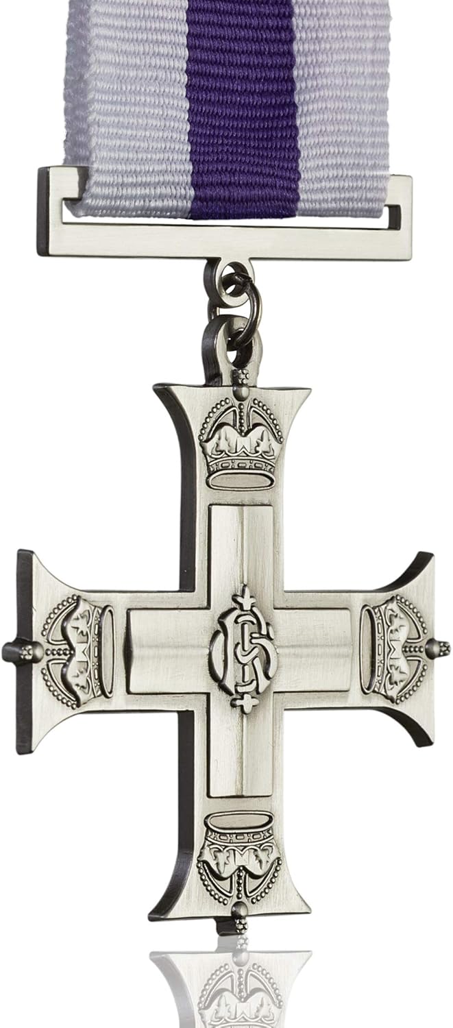 The Military Cross (MC) Full Size Medal & Ribbon. Officers, British Armed Forces Award/Decoration for Gallantry. Replica/Reproduction.