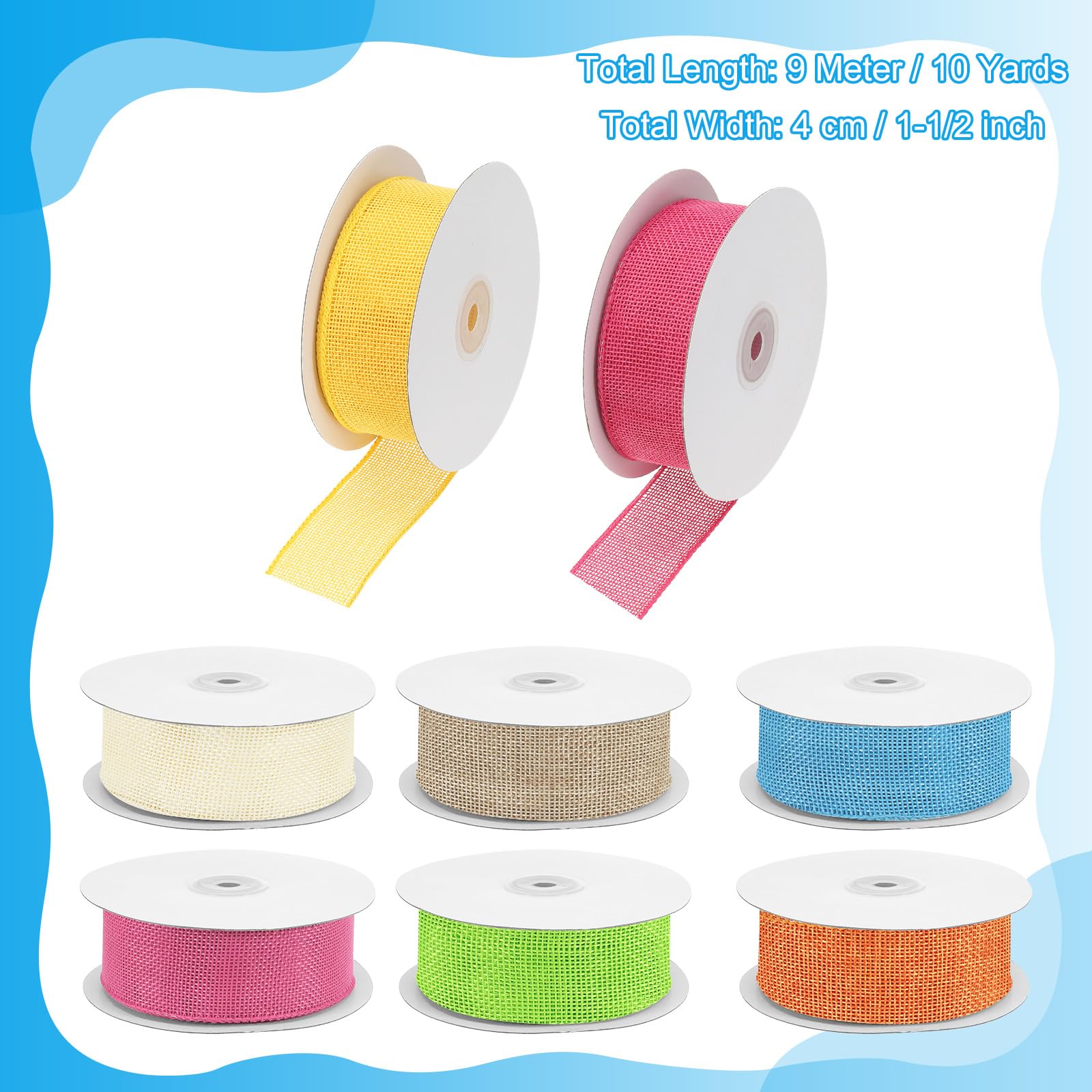 PATIKIL Burlap Fabric Ribbon - Image 2