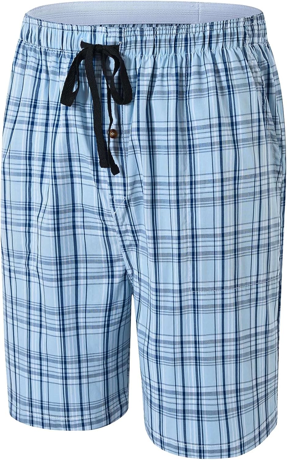 JINSHI Men’s Pajama Shorts Cotton Sleep Short Pockets Sleep Bottoms Plaid Lounge Shorts at  Men’s Clothing store